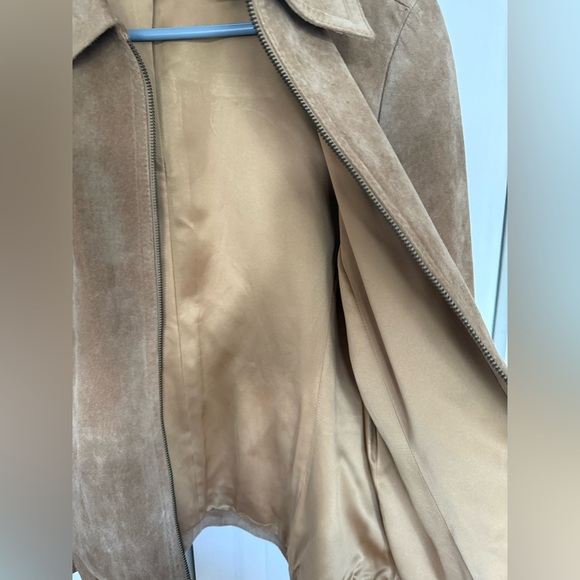 Liz Claiborne Suede Western Women’s Tan Blazer Size Large - Picture 7 of 8